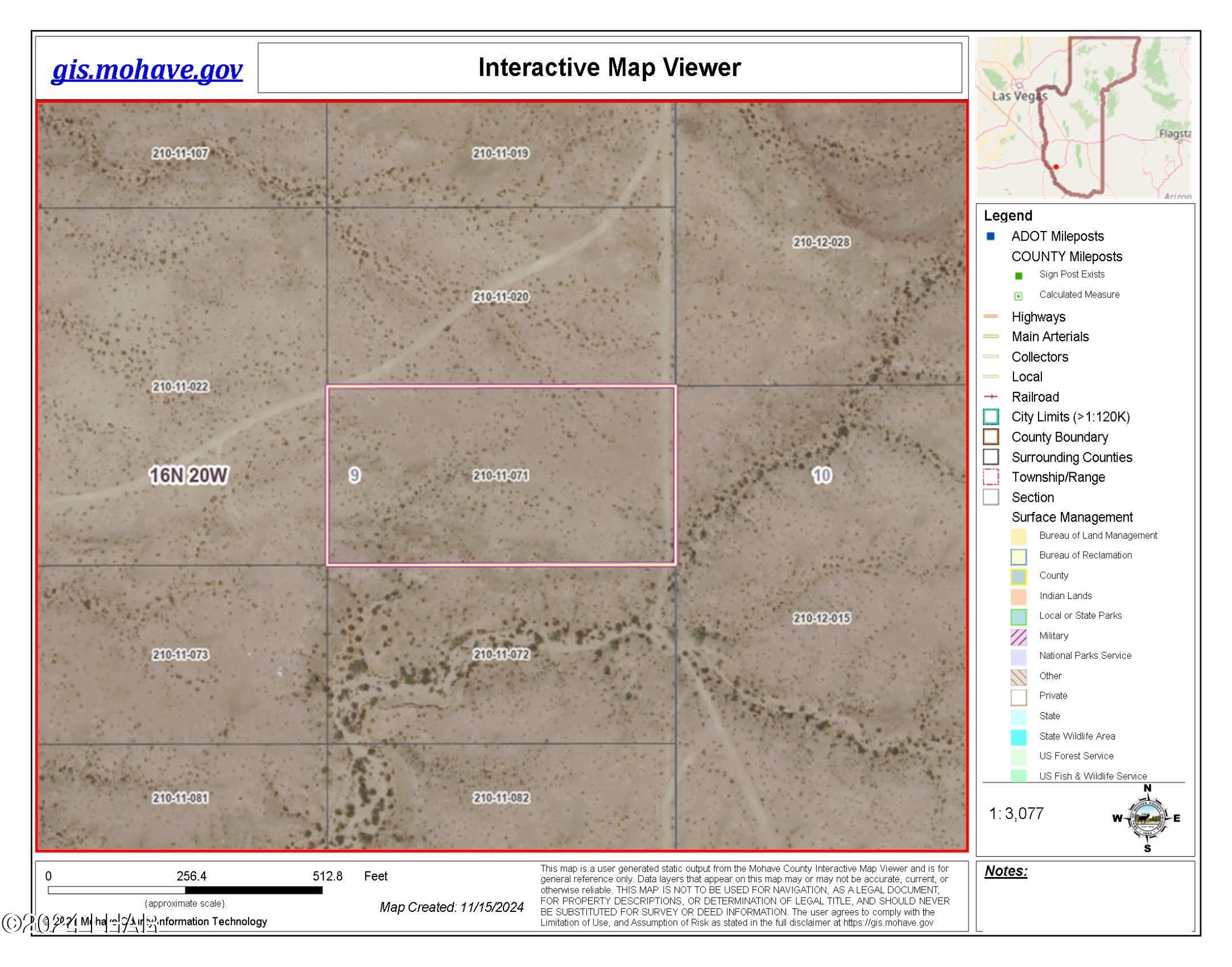 1.5 South Polaris Road Topock, AZ 86436 - Photo 1 of 7 GIS view of 5.0 acre parcel 210-11-071