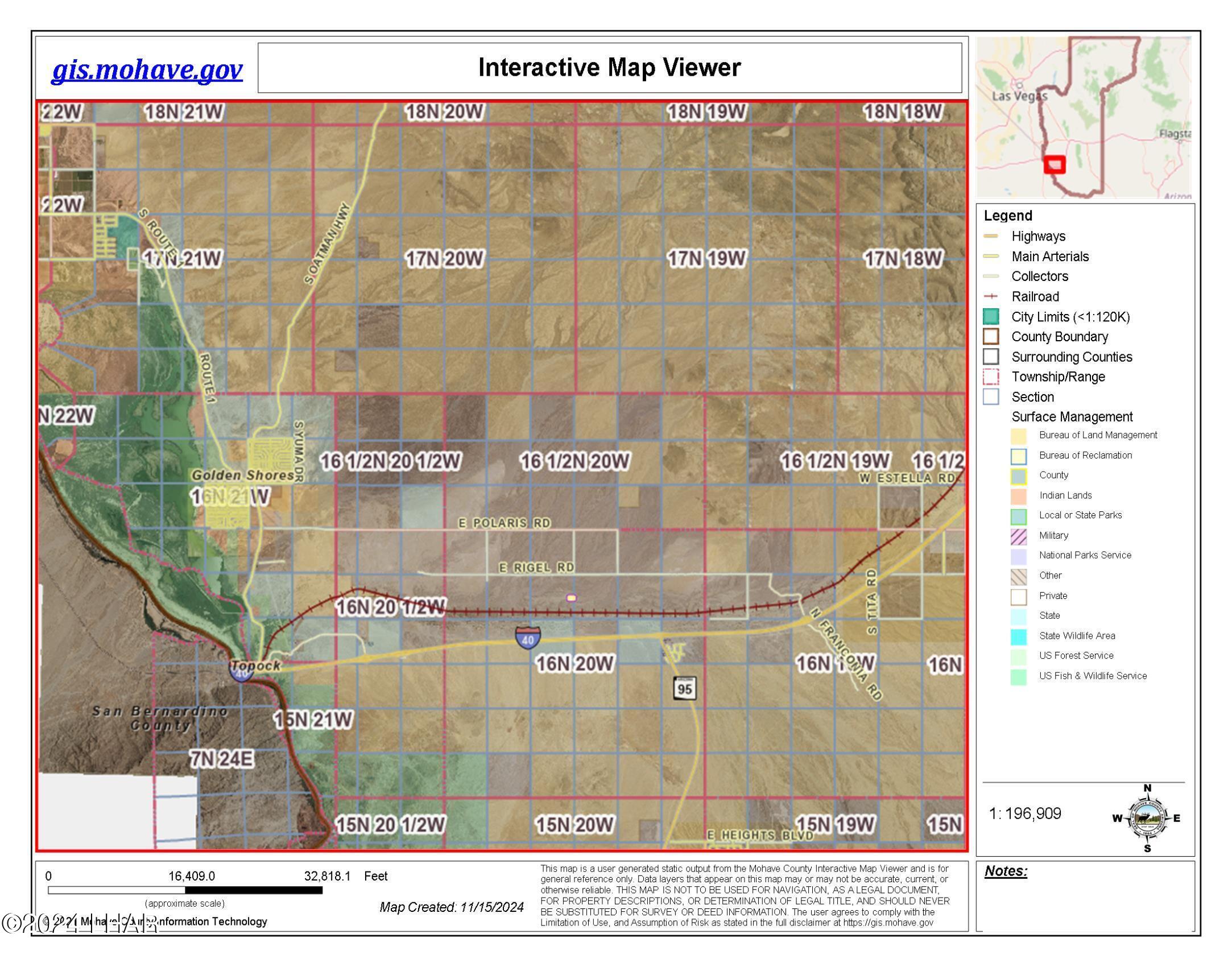 1.5 South Polaris Road Topock, AZ 86436 - Photo 4 of 7 GIS Expanded View of Parcel