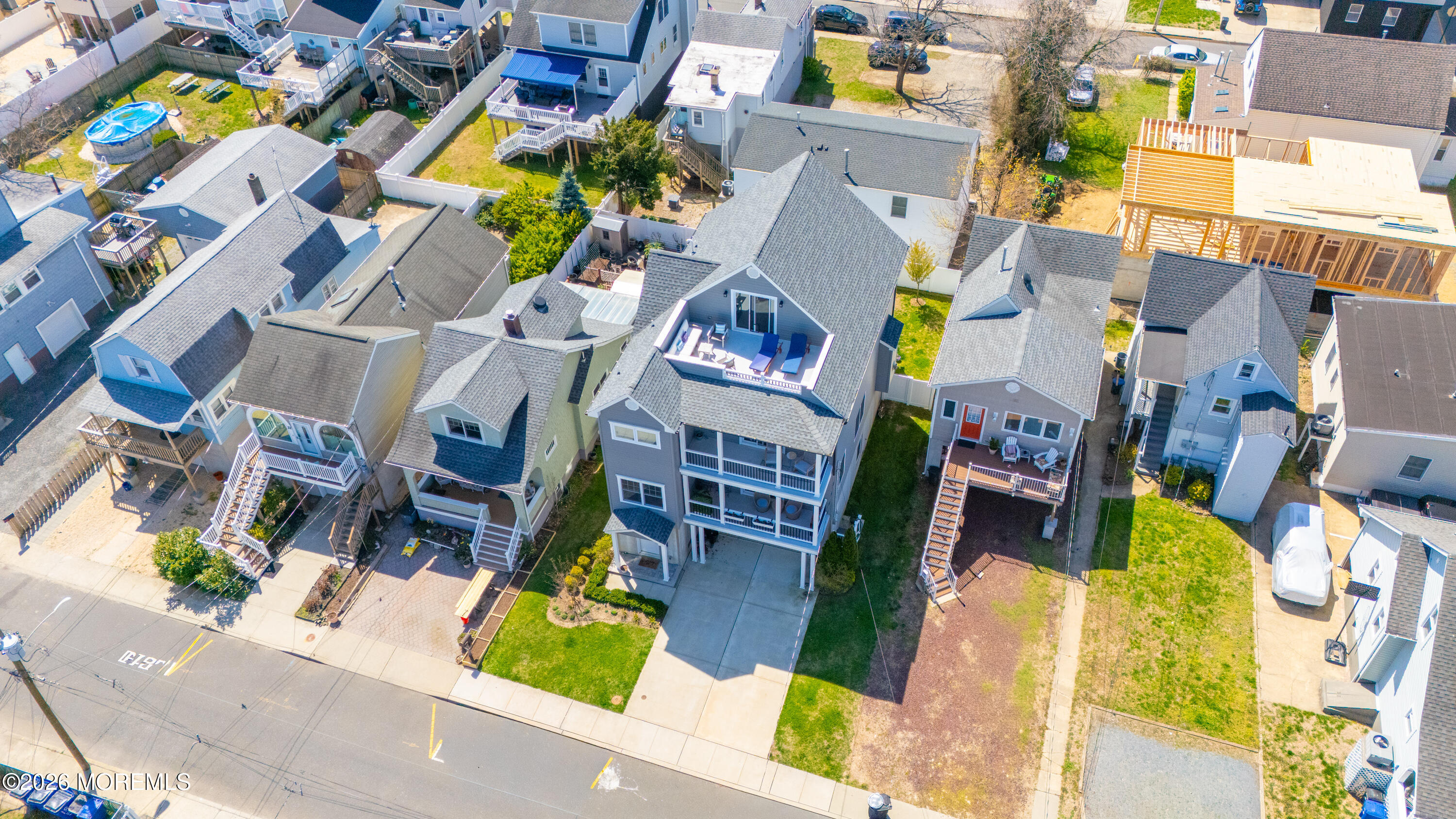 27 5th Street Highlands, NJ 07732 - Photo 47 of 62 aerial view of residential houses with outdoor space
