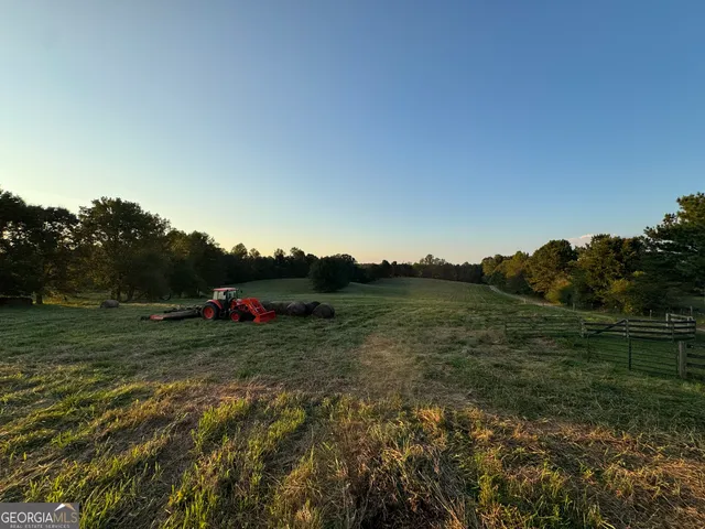 a view of grassy field with trees