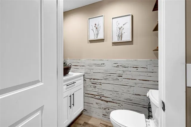 a view of a hallway with washer and dryer
