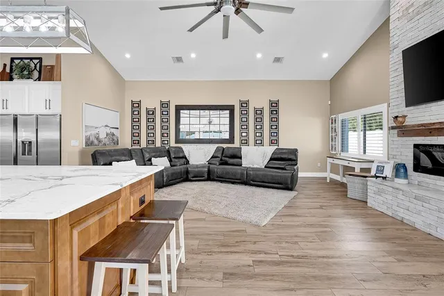 a view of a house with a swimming pool