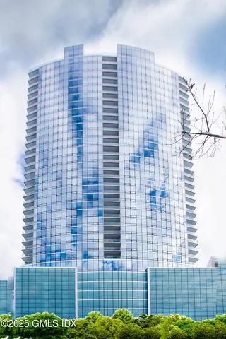 a view of a brick building