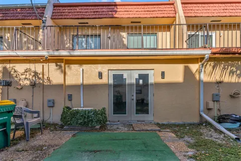 a view of a building with a outdoor space