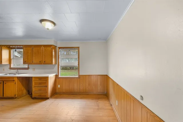 a view interior of a house and kitchen view