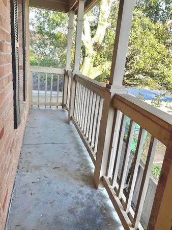 a view of a porch