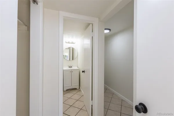 wooden floor in a en suite bathroom