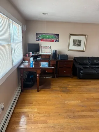 a room with furniture and window