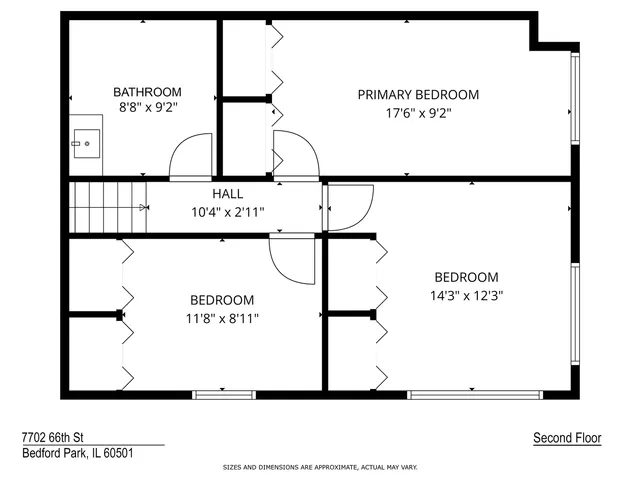a picture of a bench in front of a door