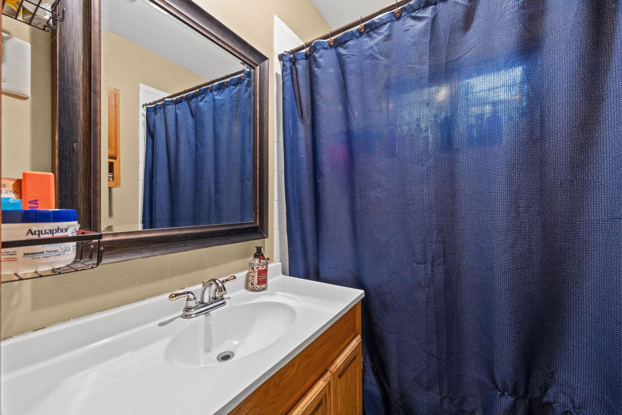 4140 Pleasant Ridge Road Millington, TN 38053 - Photo 18 of 30 Bathroom featuring vanity and a shower with shower curtain