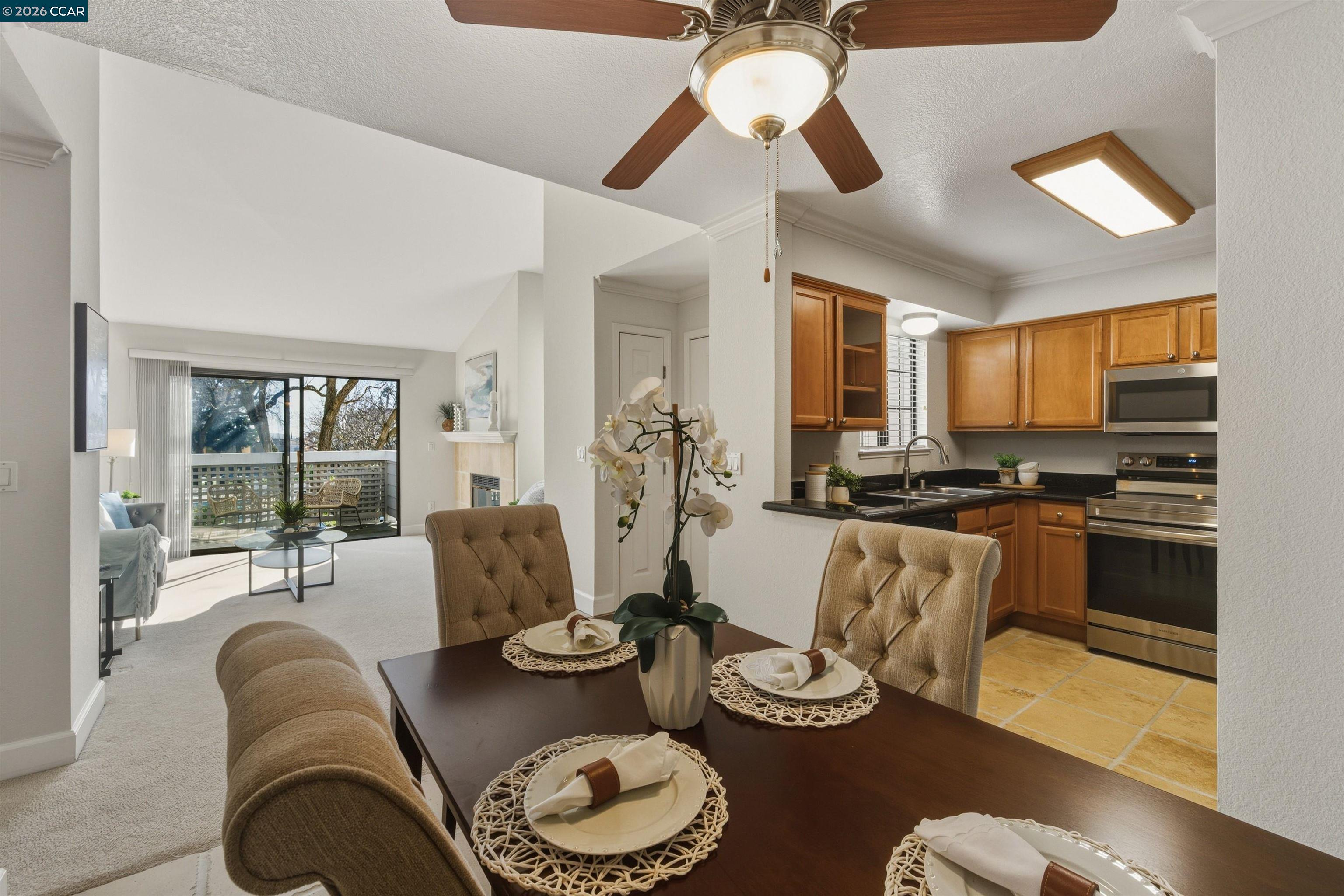 332 Eastridge Drive San Ramon, CA 94582 - Photo 15 of 41 a living room with furniture kitchen view and a large window