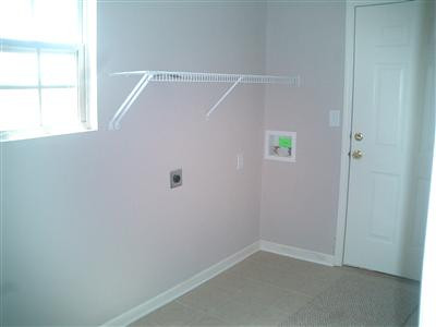 6 x 12 laundry room, very spacious, off