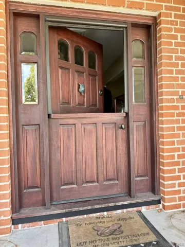 a view of front door of house