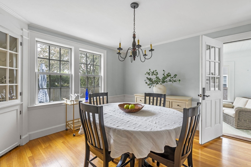 30 Rose Avenue Marblehead, MA 01945 - Photo 12 of 42 a view of a dining room with furniture window and wooden floor