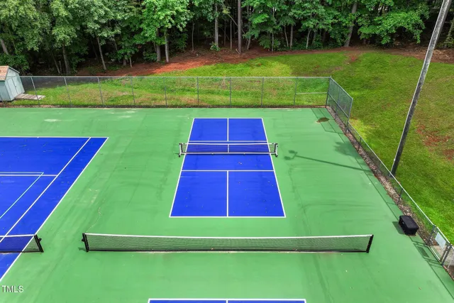 a view of an outdoor space and a swimming pool