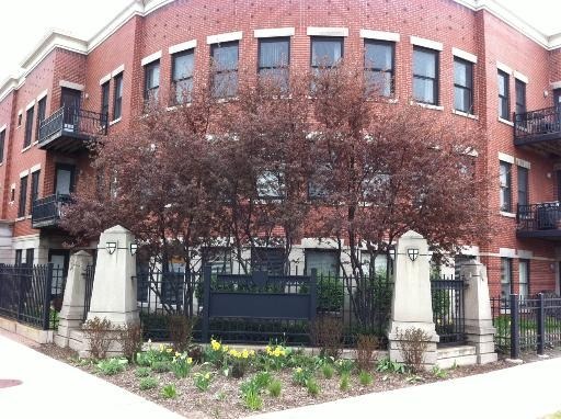 a front view of a building with garden