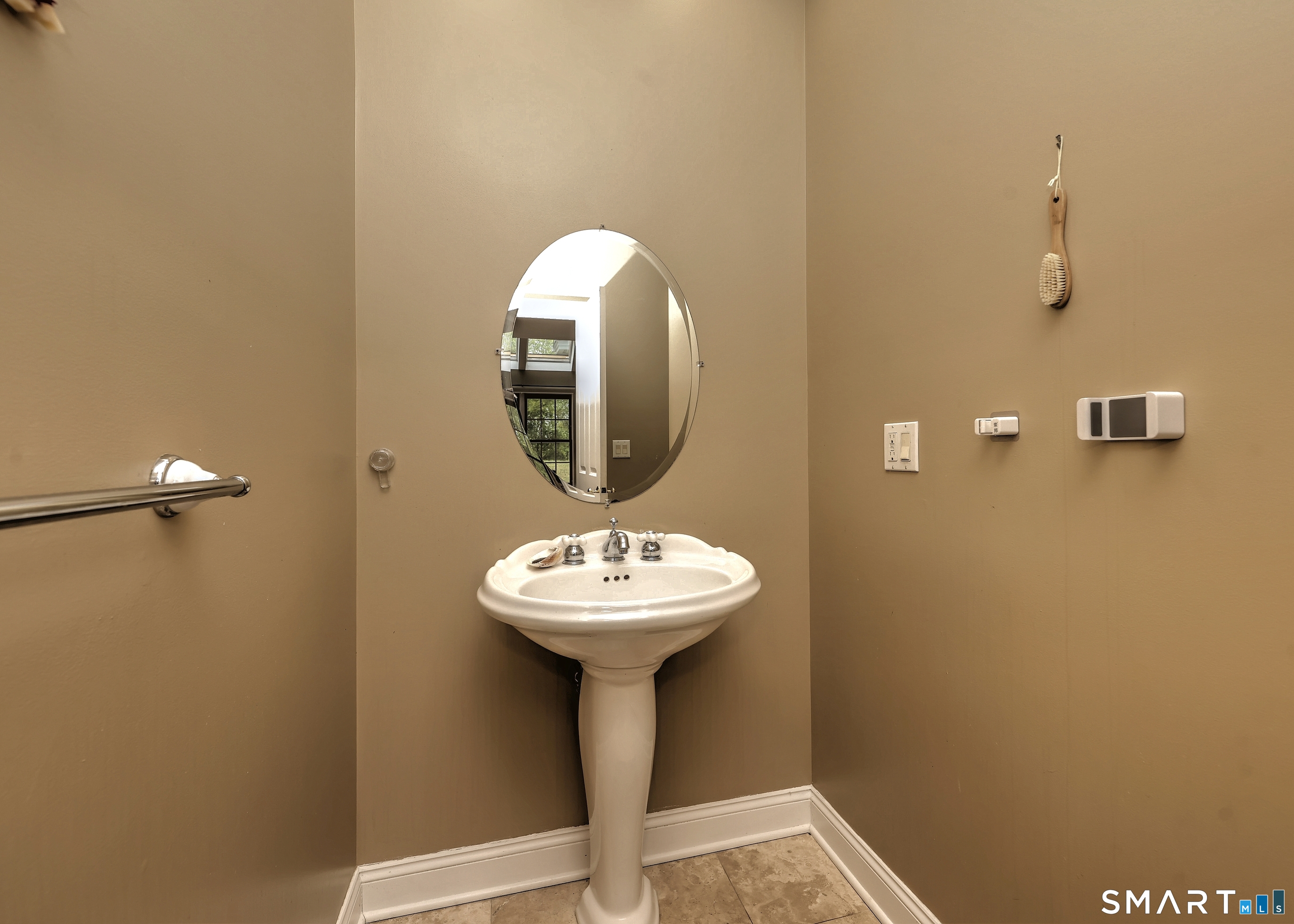 125 Peck Hill Road Woodbridge, CT 06525 - Photo 15 of 40 a bathroom with a sink a mirror and shower