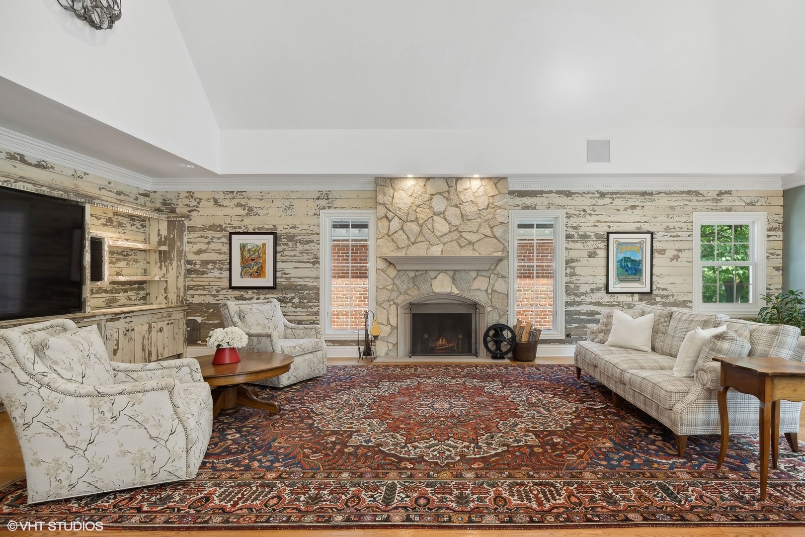475 West Deerpath Road Lake Forest, IL 60045 - Photo 11 of 35 a living room with furniture and a fireplace
