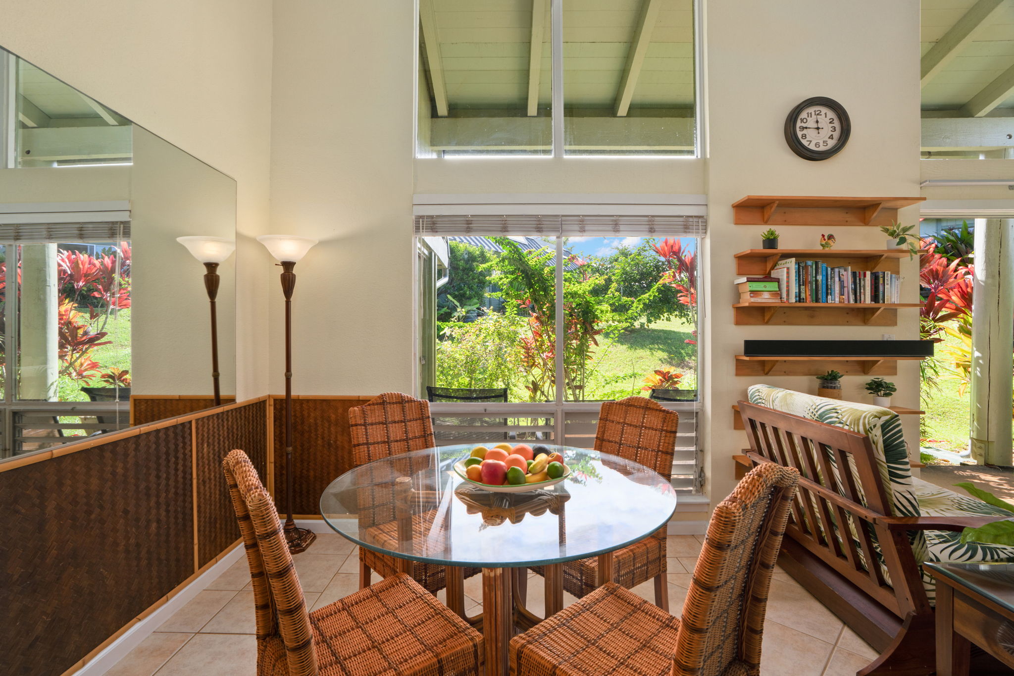 3880 Wyllie Road, Unit 20A Princeville, HI 96722 - Photo 15 of 28 a view of a dining room with furniture window and outside view