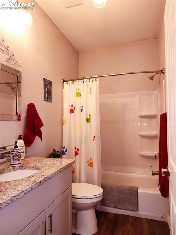 7480 Red Creek Springs Road West Pueblo, CO 81005 - Photo 24 of 47 a bathroom with a sink toilet and shower