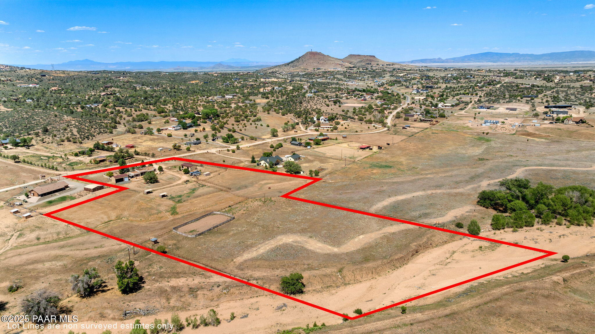 5475 West Stazenski Road Prescott, AZ 86305 - Photo 72 of 73 70-Aerial (3) Lot Lines