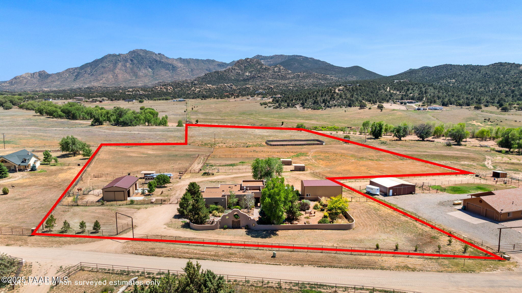 5475 West Stazenski Road Prescott, AZ 86305 - Photo 73 of 73 6-Aerial (2) Lot Lines