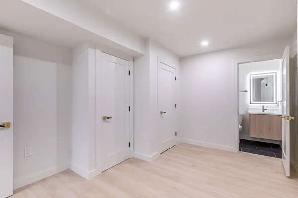 a view of room with bathroom