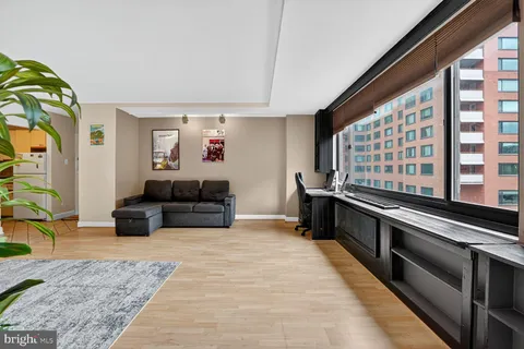 a living room with furniture and a couch