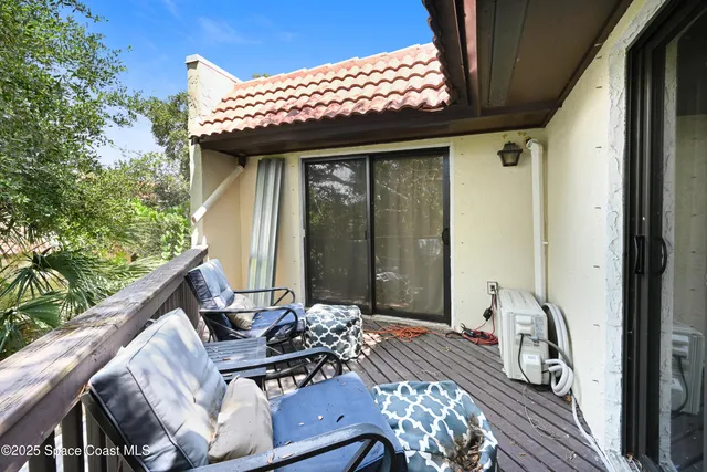 a view of balcony with couch