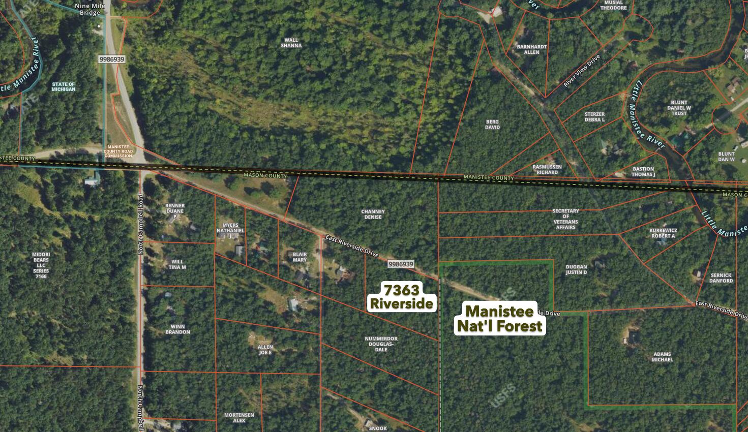 7363 Riverside Drive Manistee, MI 49660 - Photo 18 of 18 7363 Aerial