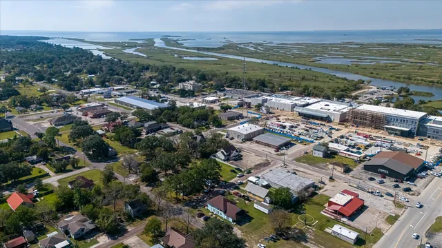 a view of city and ocean