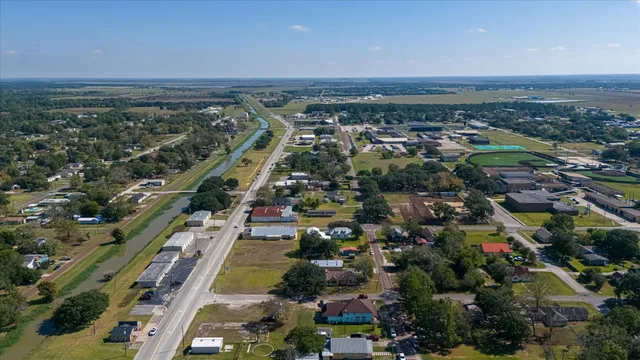 an aerial view of multiple house
