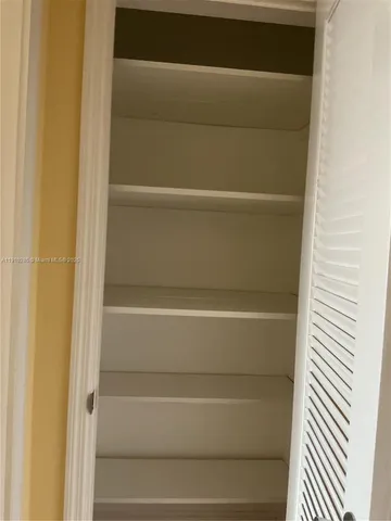 a close view of closet