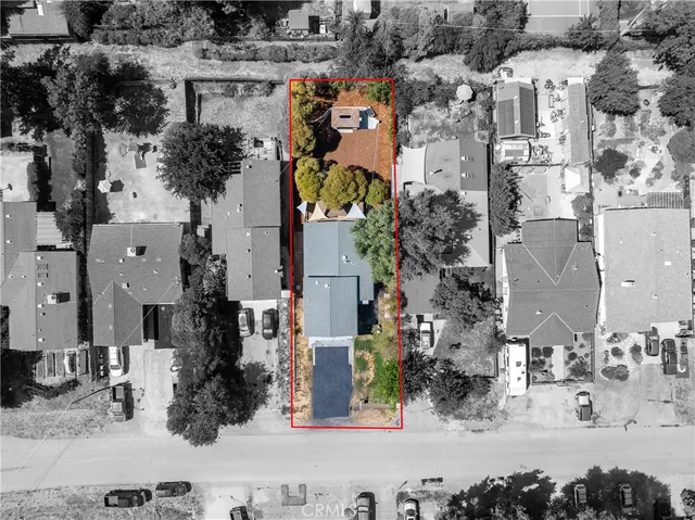 an aerial view of multiple house