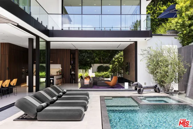 a view of a lobby with a patio