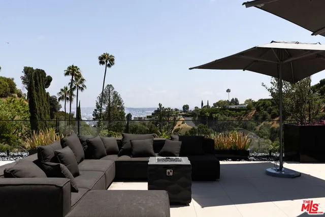 a terrace view with seating space