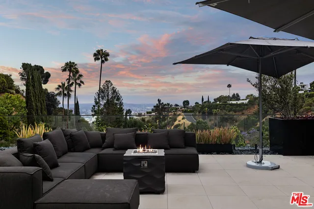 a terrace view with seating space