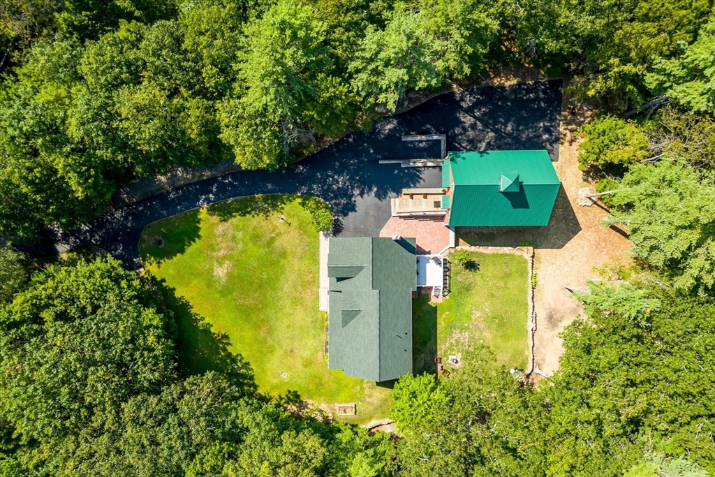 232 Sherbert Road Ashburnham, MA 01430 - Photo 40 of 42 an aerial view of a house with a yard basket ball court and outdoor seating