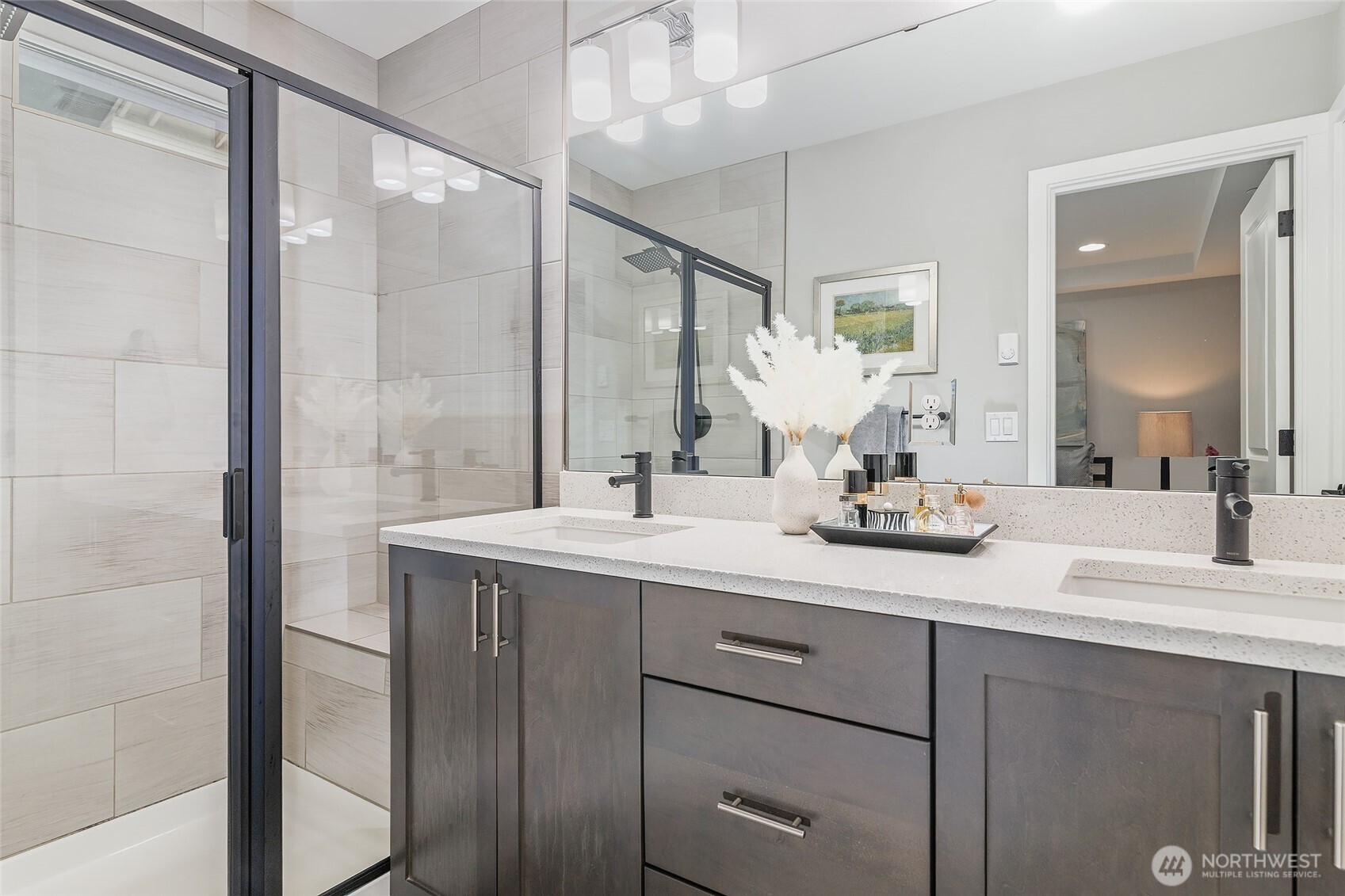 23630 6th Avenue Southeast, Unit B Bothell, WA 98021 - Photo 25 of 40 a bathroom with a sink and a mirror