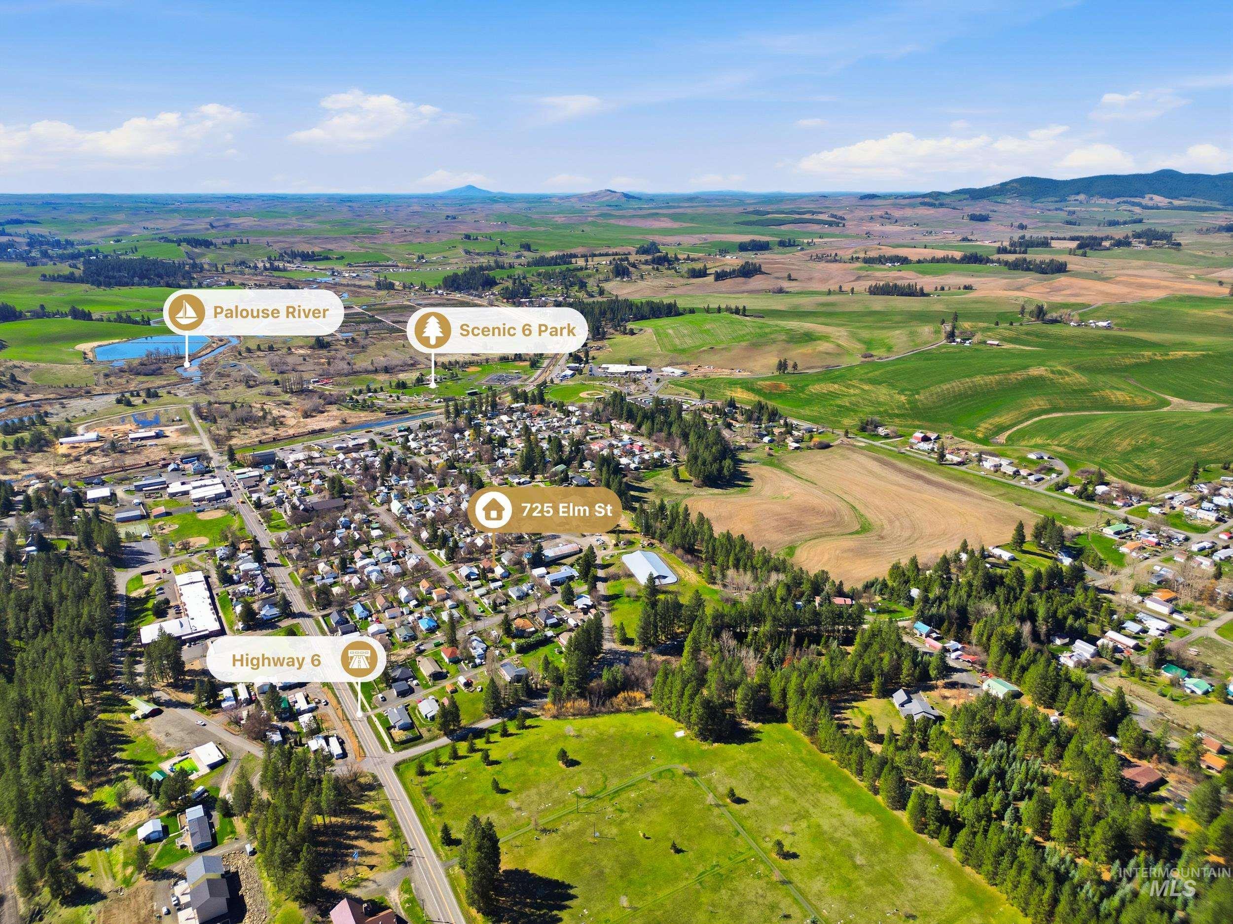 725 Elm Street Potlatch, ID 83855 - Photo 48 of 50 Aerial view of a mountain backdrop