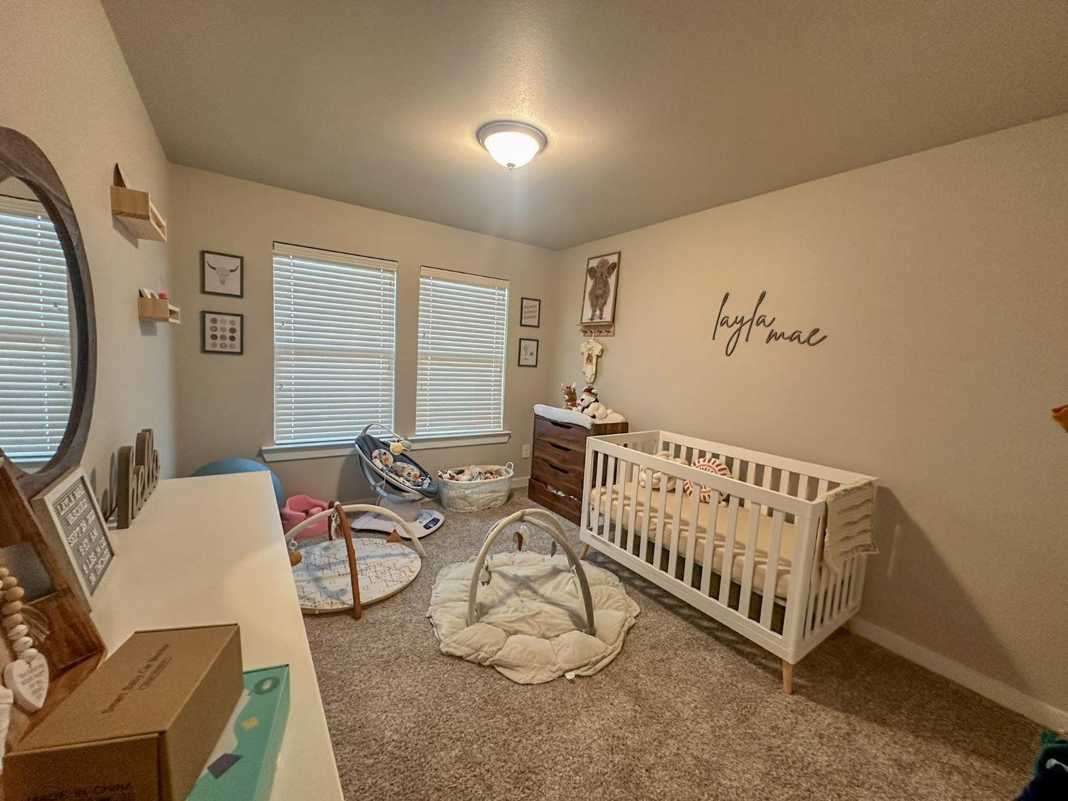 323 Ranger Street Wolfforth, TX 79382 - Photo 28 of 48 a bedroom with furniture and a large window