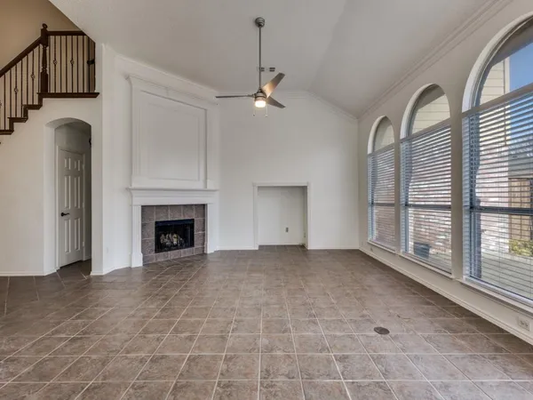 a view of a livingroom with a fireplace