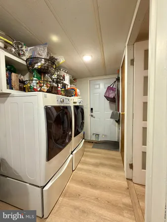 a view of a storage and utility room