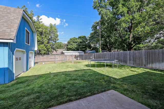 a house view with a garden space