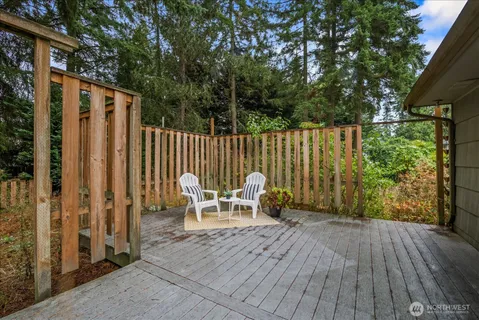 a house view with a seating space