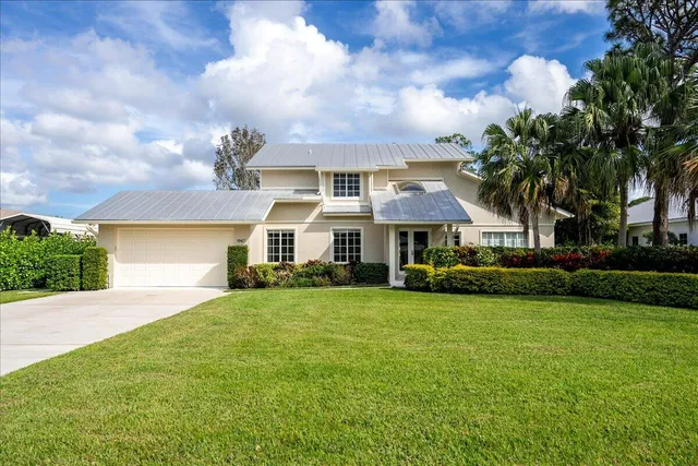a view of a lake with houses