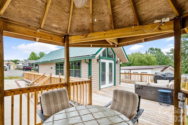 a view of a house with roof deck
