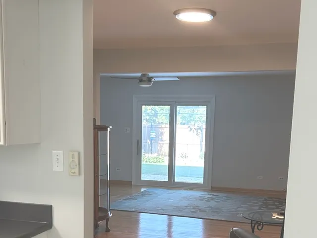 a view of an empty room and window