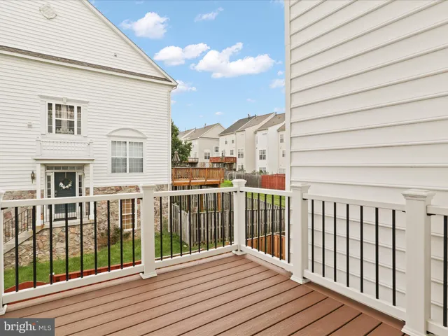 a view of a wooden deck