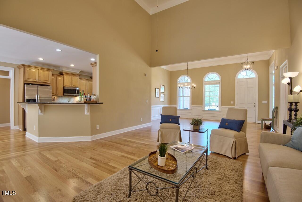 2919 Reynolda Circle Durham, NC 27712 - Photo 22 of 58 a living room with furniture and kitchen view